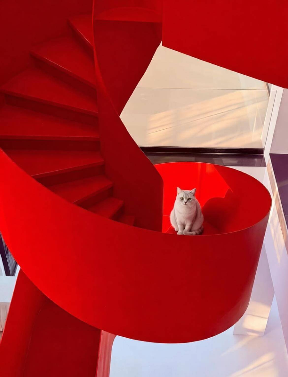 Red Spiral Staircase